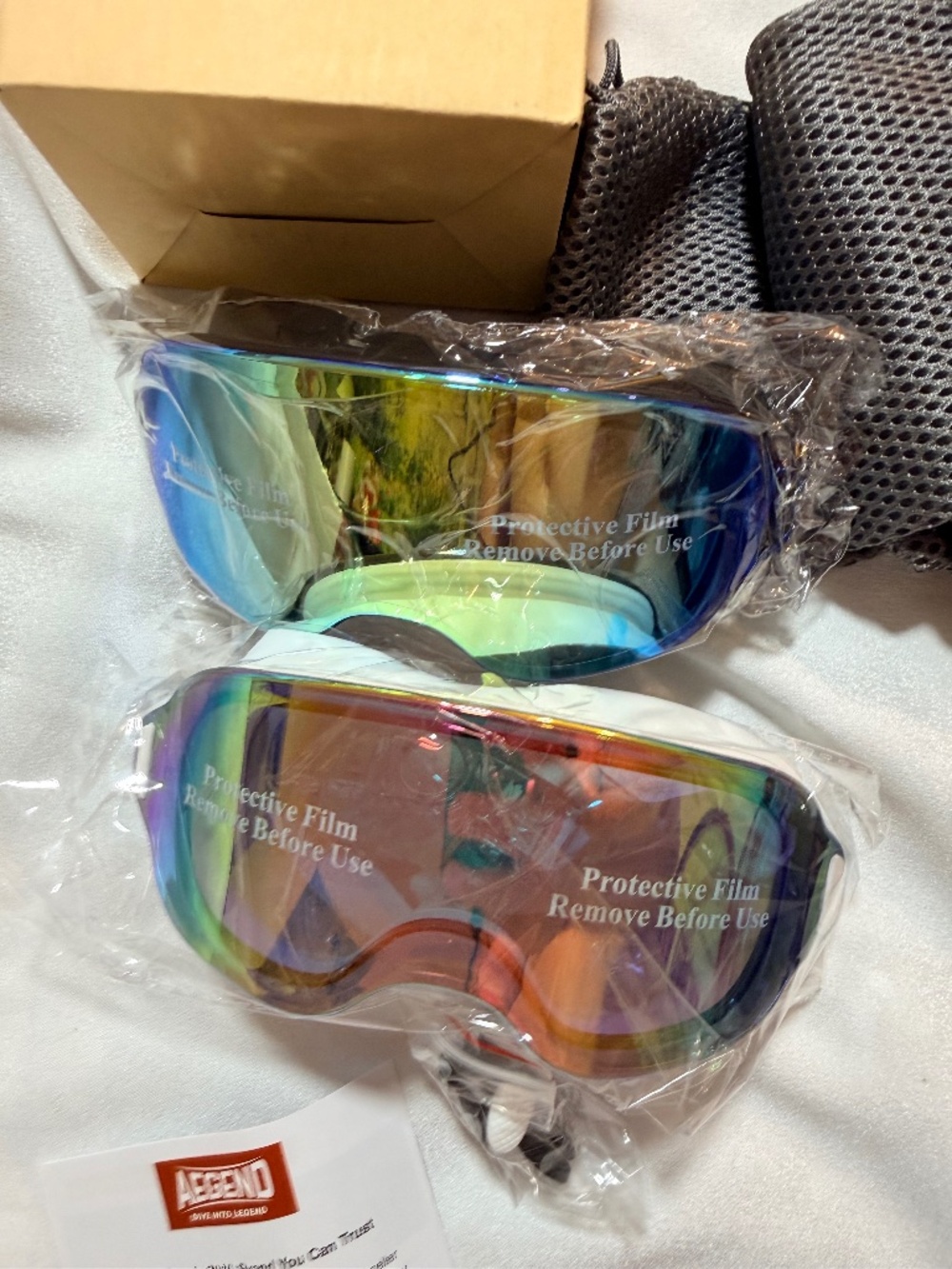 AEGEND Adult Swimming Goggles 2 Pack Mirrored Wide View New